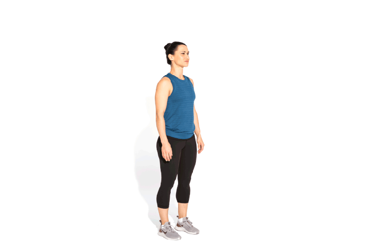 GIF of Single Leg Squat To Overhead Press exercise
