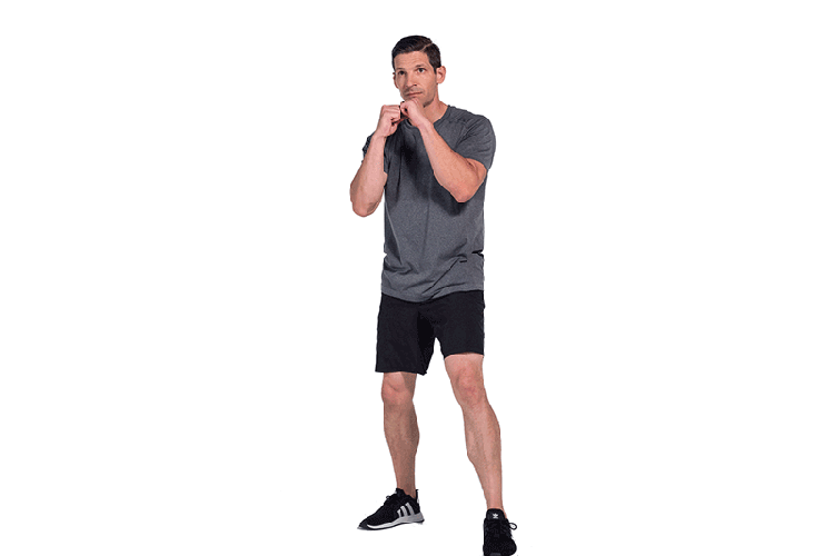 GIF of the Cross exercise move